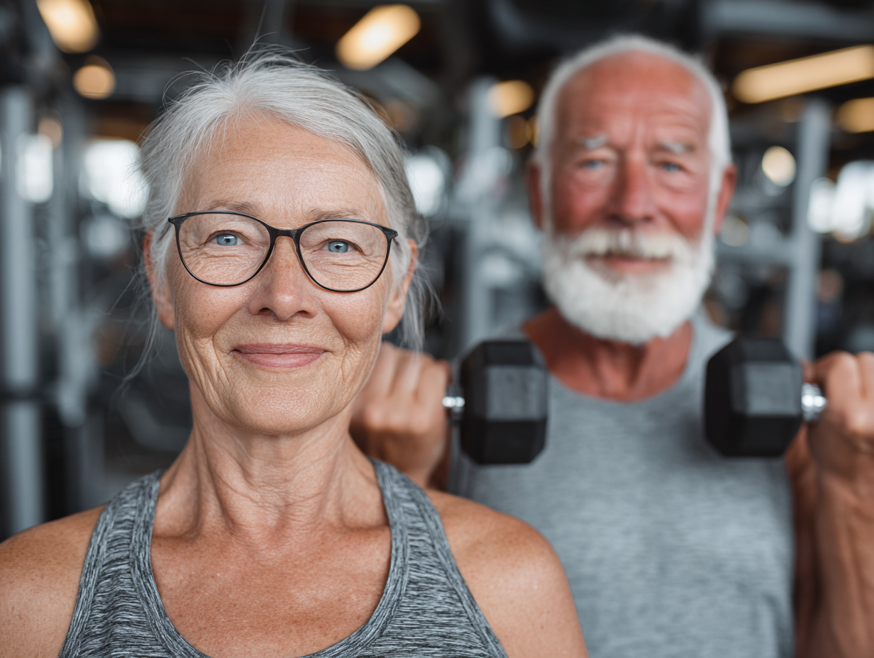 Група възрастни хора практикуват творчески движения